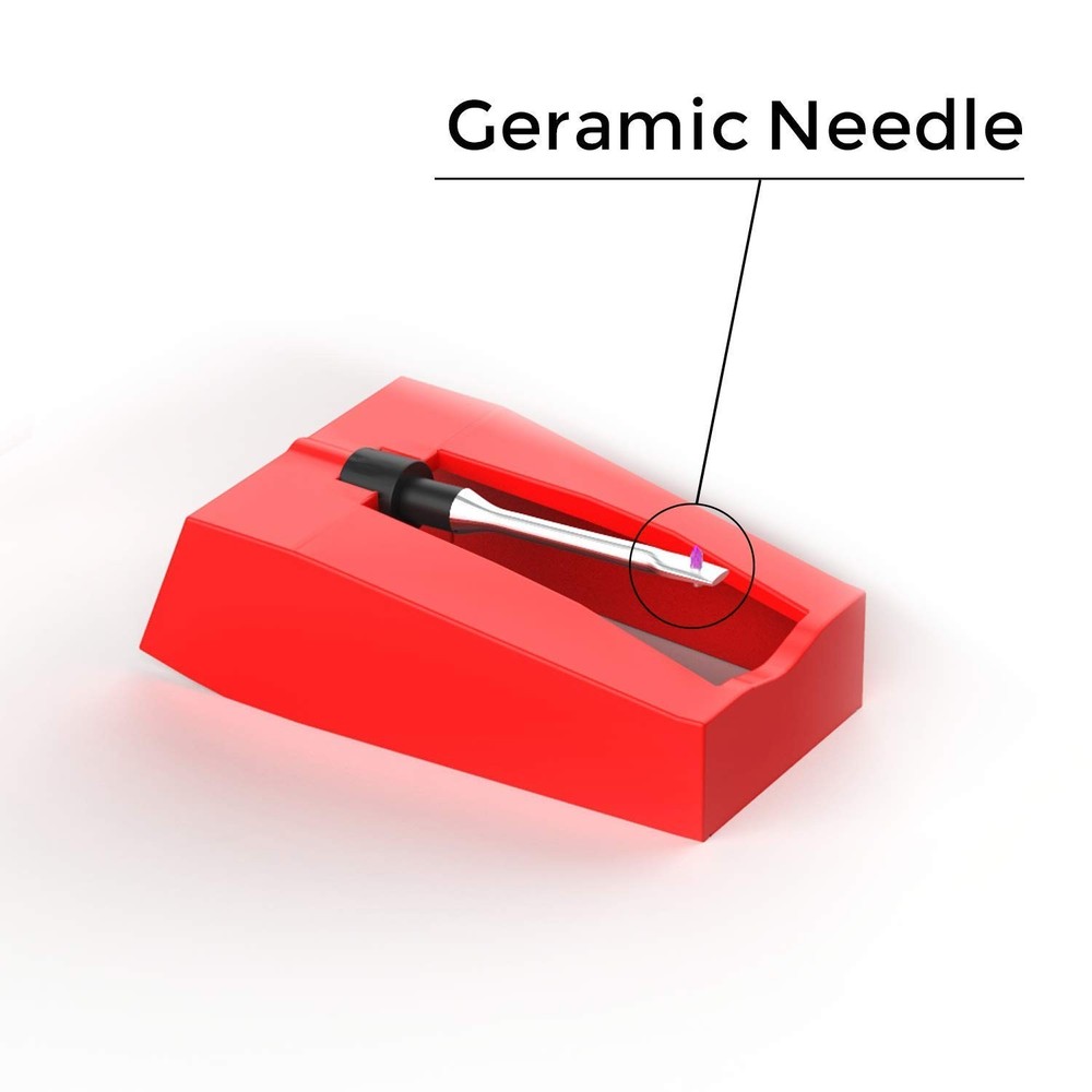 6 Pack Record Player Needle, Diamond Replacement Stylus Needle for 6, Red