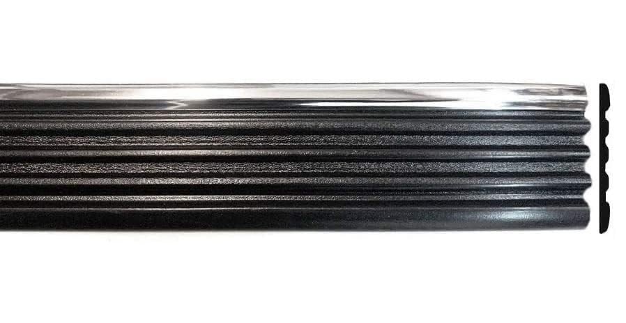 Automotive Authority Replacement Chrome Side Body Quarter Roll - 80", Black