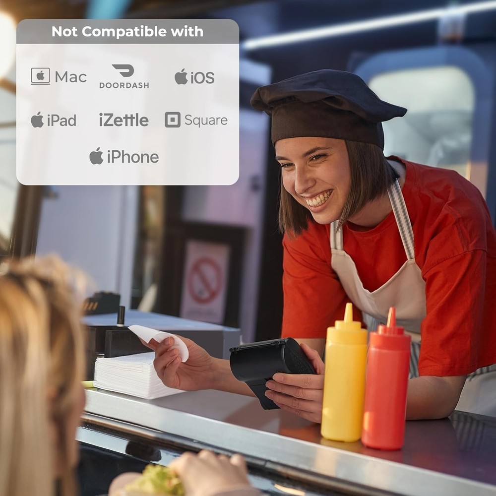 Wireless Thermal Printer, Portable 58mm Bluetooth Receipt