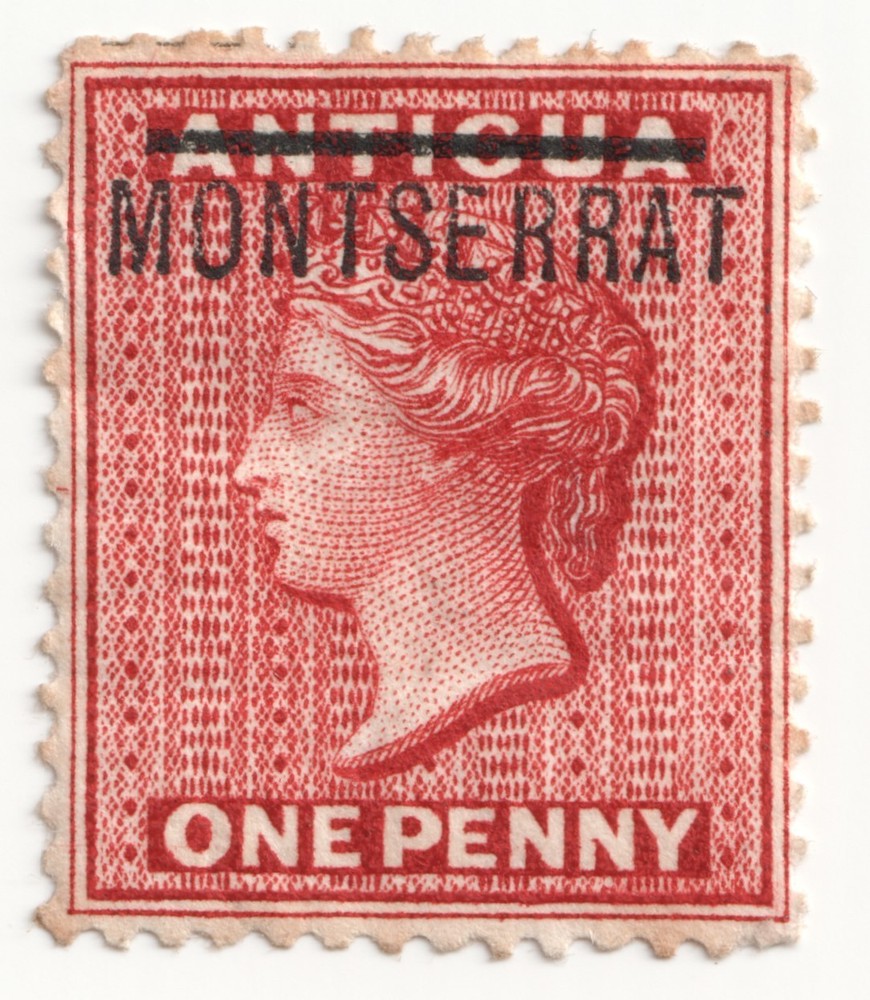 MONTSERRAT - 1876-83 1d Red SG1 - Mint MH - Thin
