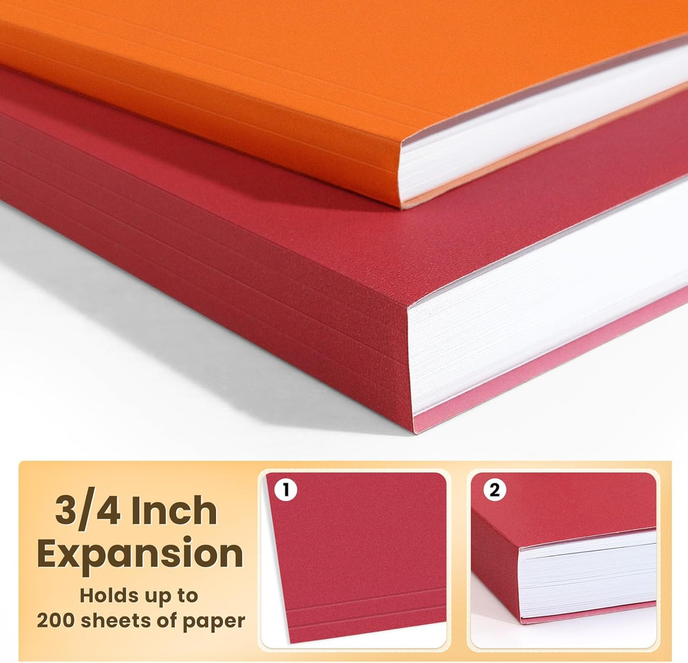 6 Pack Hanging File Folders Letter Size with Tabs for Office Home Document Stora