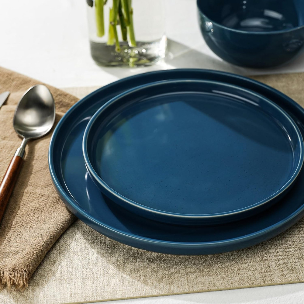 Kitchen Plates and Bowls Set Dinner Set for 4 Handpainted Dinner Ware Sets, Micr