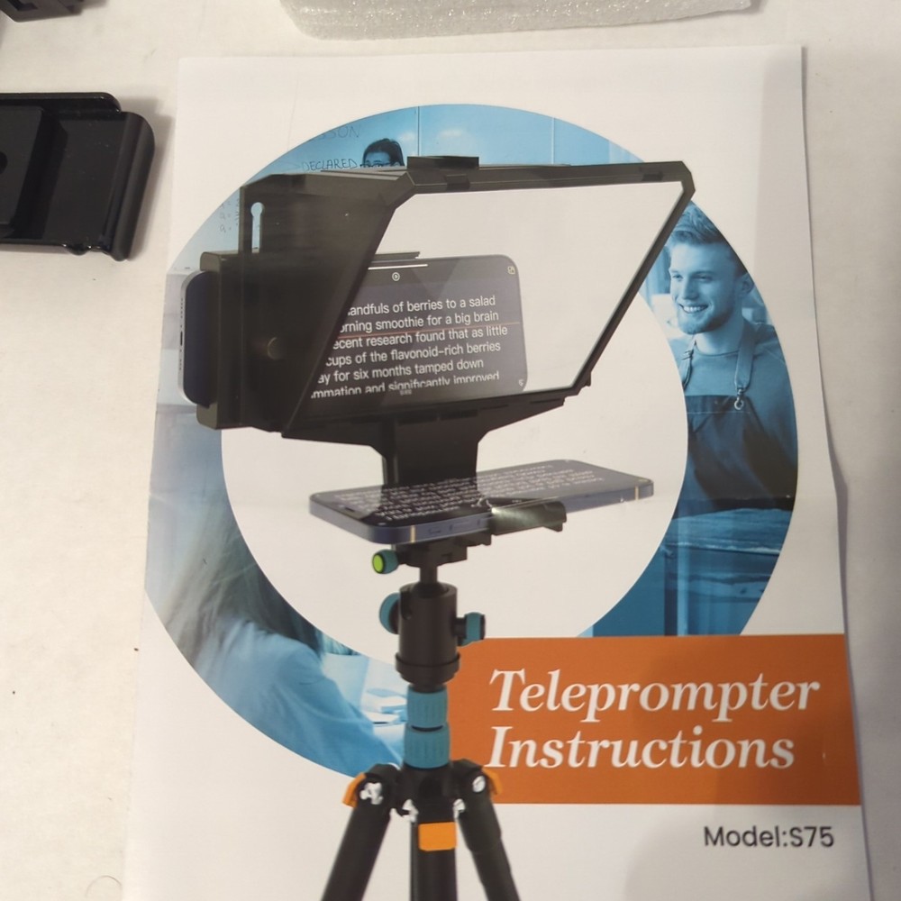 8-inch Portable Teleprompter S75 With Handheld Multi-Device Compatibility