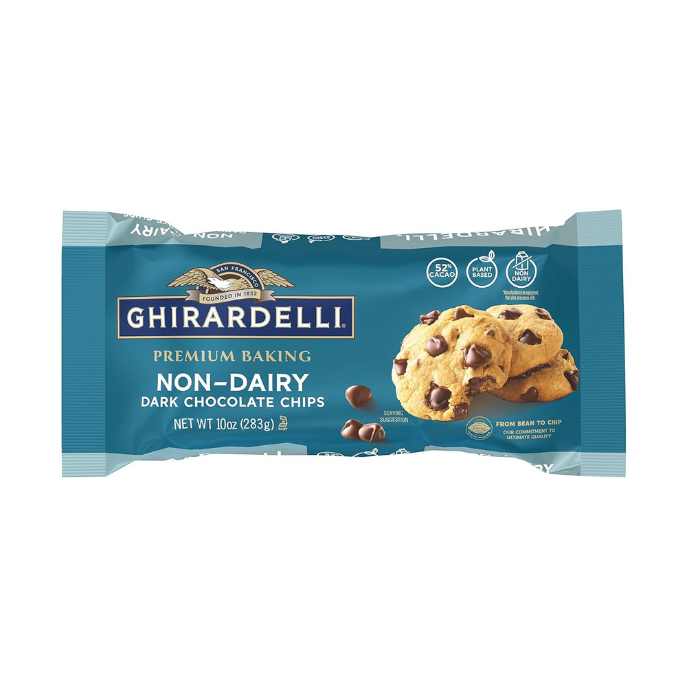 Non-Dairy Dark Chocolate Chips for Baking, Premium Baking Chips, 10 OZ Bag (6 Ba