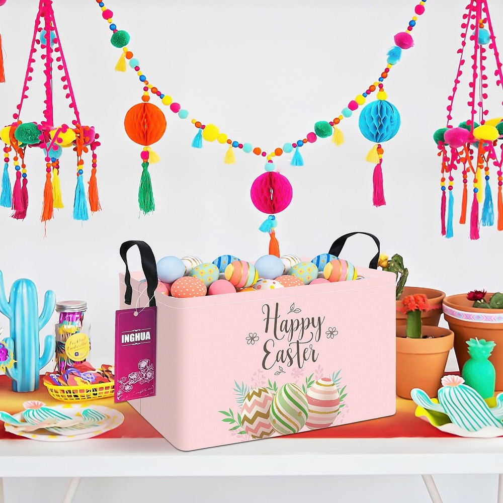 INGHUA Rectangular Storage Basket Fabric Organizer Bin for Toys,Books,Clothes...