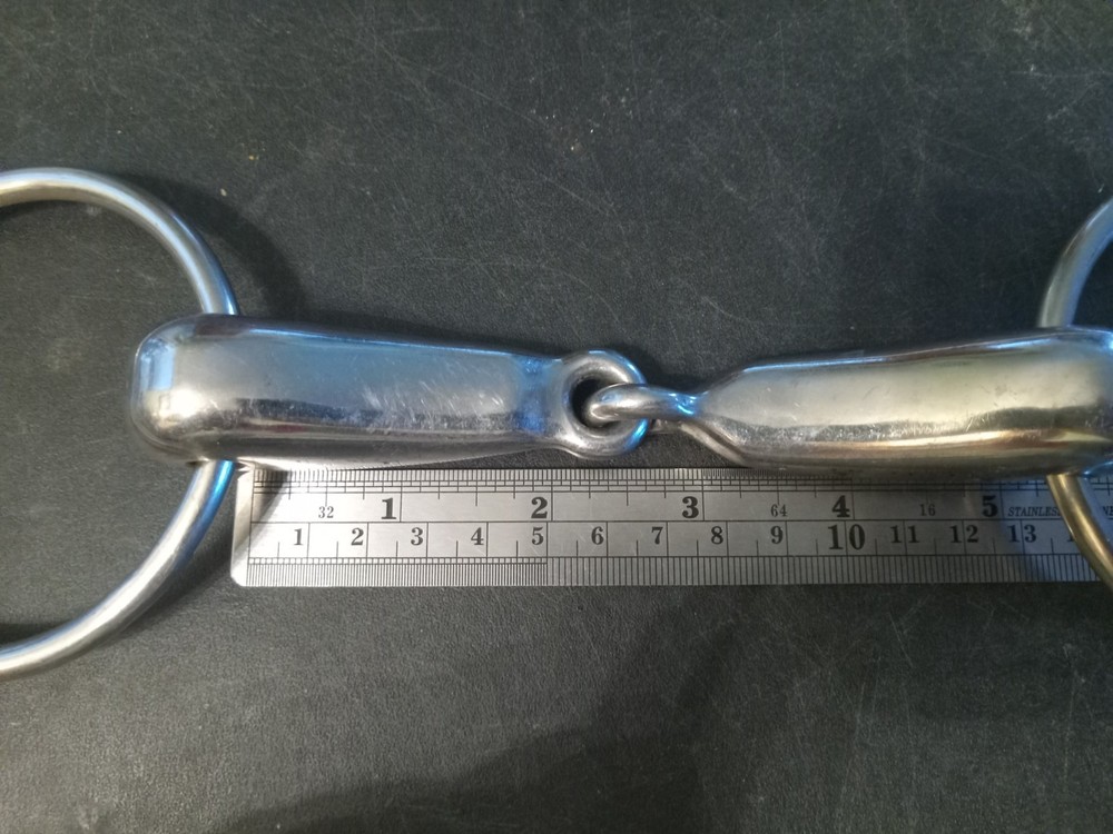 Used Hollow mouth snaffle bit 5 in
