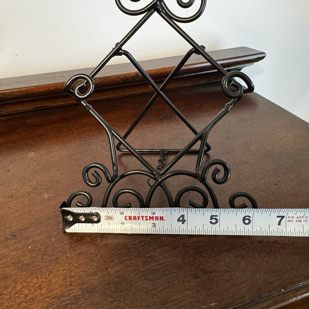 Easel For Small Frame Or Decorative Tile Art - Black Metal 8”