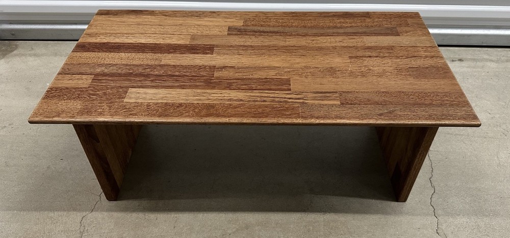 Handcrafted Solid Oak Vintage Folding Bench/Table, Circa 1970's