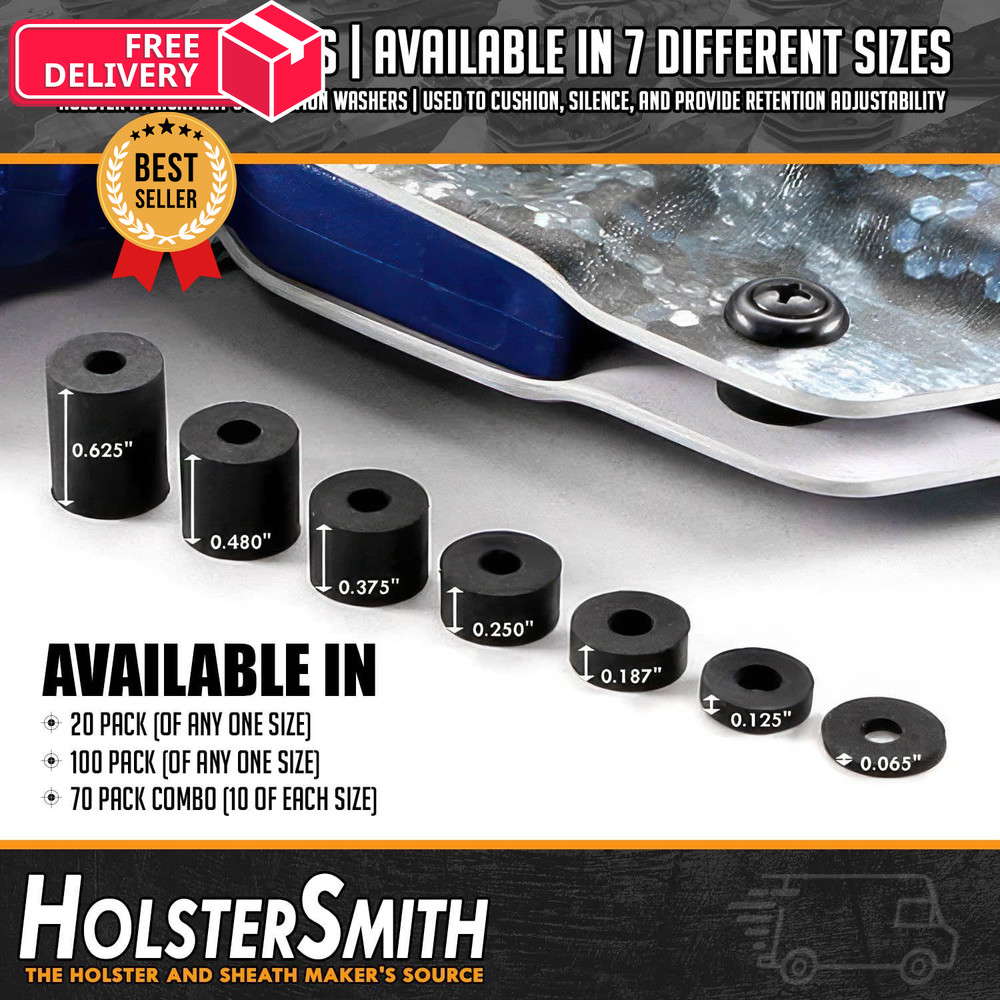[70 PCS] Holster Making Assorted Sizes, (Washer Assortment Combo)(70 Pack)