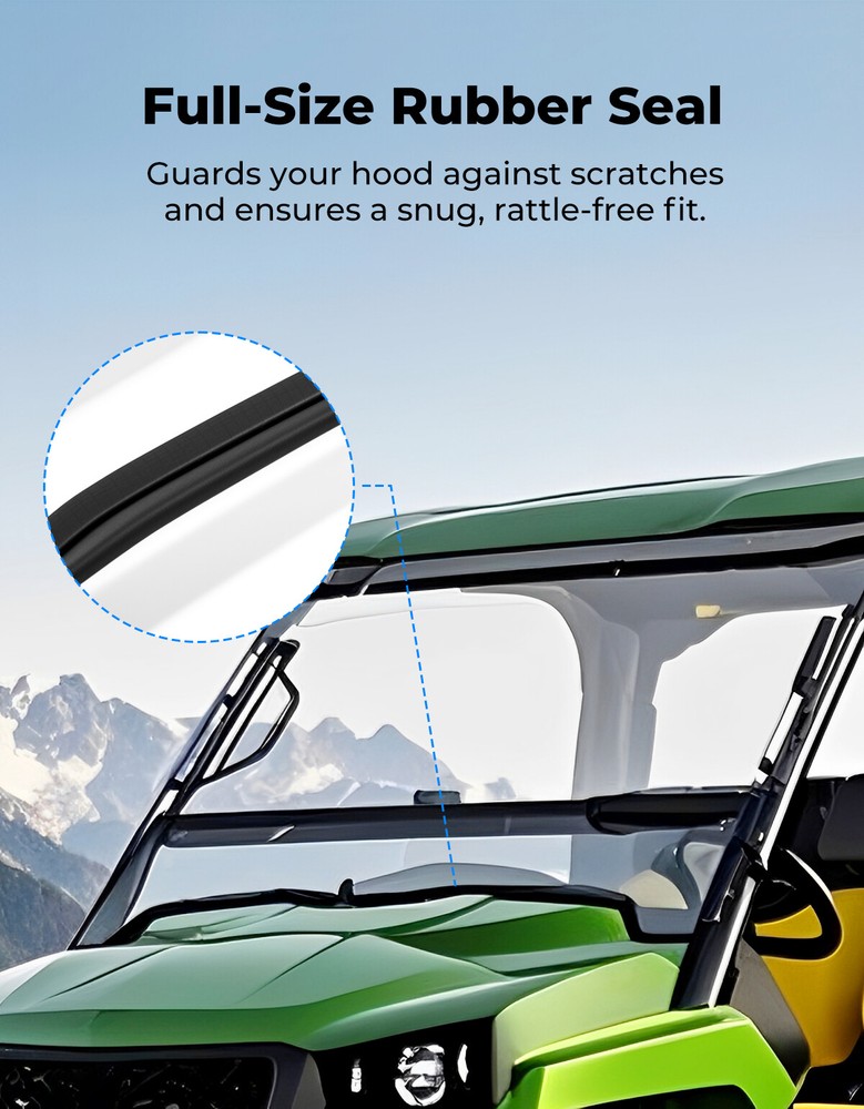 Folding Vented Windshield For John Deere Gator XUV 850 825i Scratch Resistant