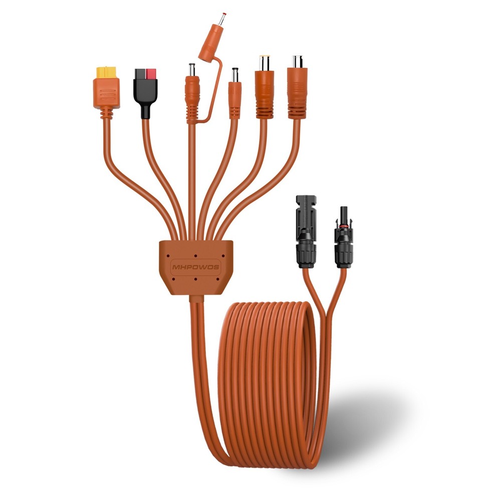 Universal 7-in-1 Solar Panel Adapter Cable for for Jackery EcoFlow Powerstation