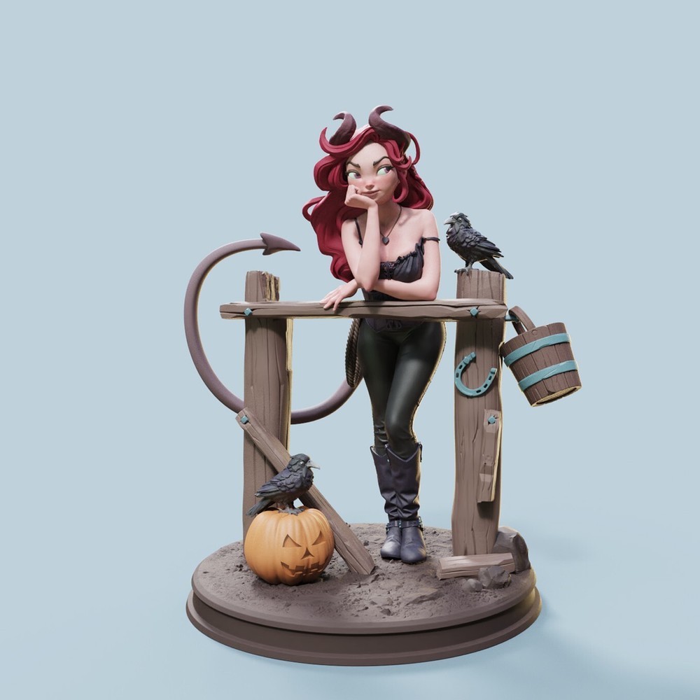 Farm Girl Nerissa Devil miniature 28mm