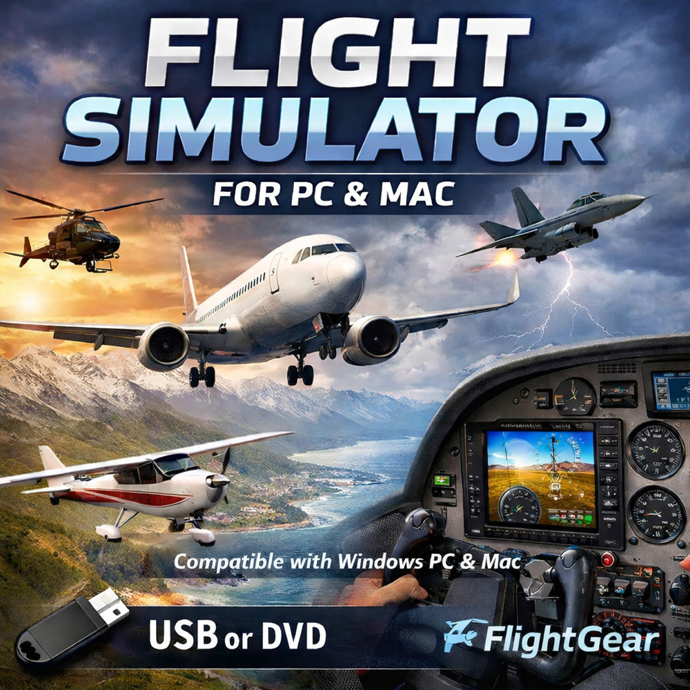 Flight Simulator Software for PC | Learn to Fly Aircraft | USB