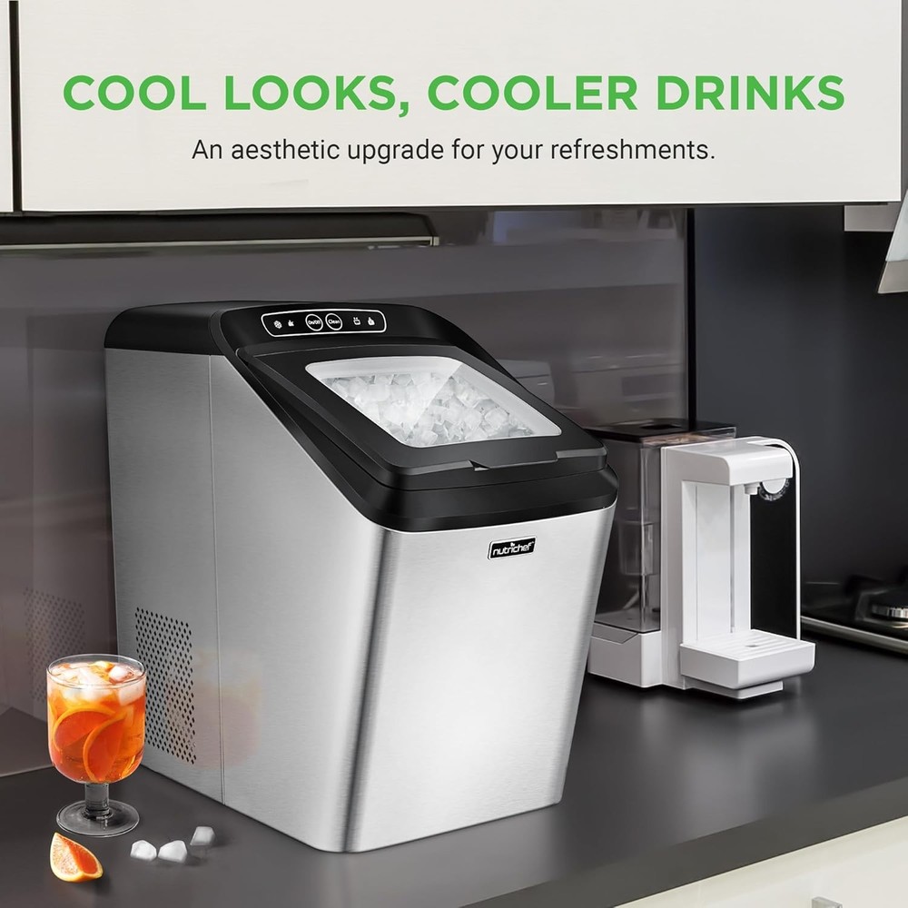 NutriChef NCICNUG.5 Countertop Ice Maker Machine (Open Box)