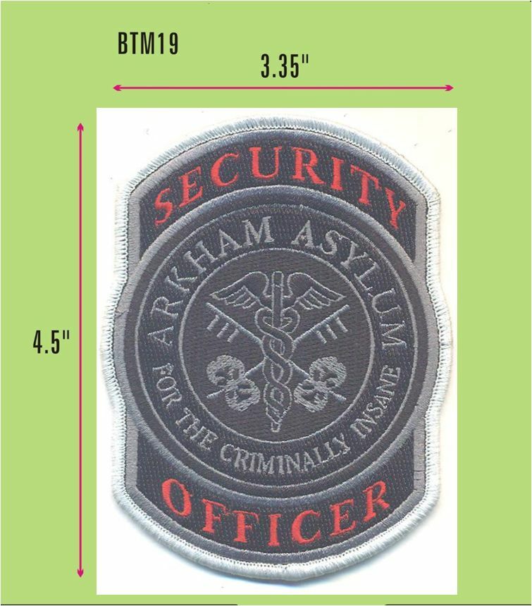 ARKHAM ASYLUM SECURITY OFFICER PATCH - BTM19B