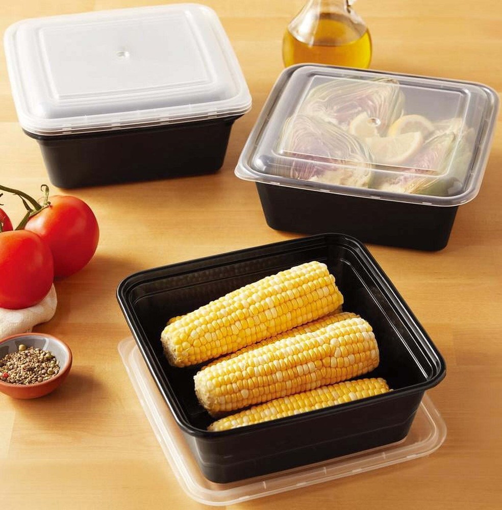 (2 pack) 8 Cup Tall Square Meal Prep Food Storage Container, 5 Pack