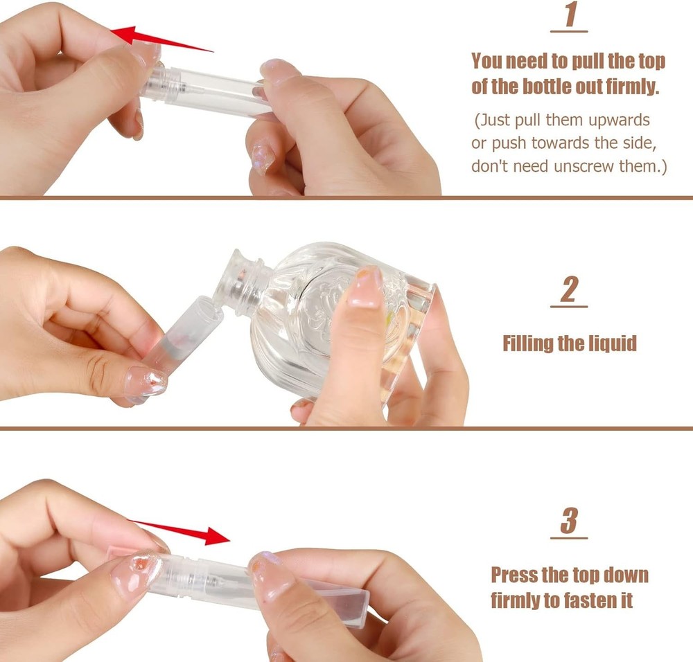 60PCS 5Ml Mini Spray Bottle, Mini Clear Plastic Spray Bottle Empty, Fine Mist Re