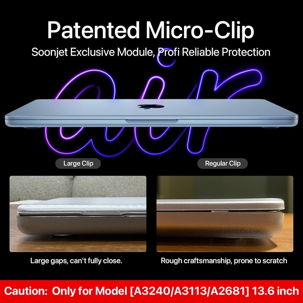 Sky Blue Clear Hard Shell Case for MacBook Air