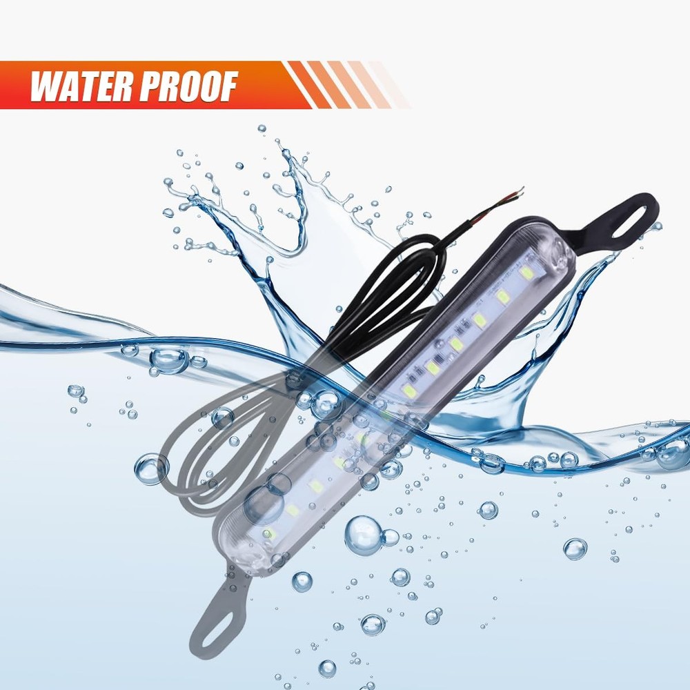 Universal Car LED License Plate Light, 12V DC High Bright Waterproof LED Light