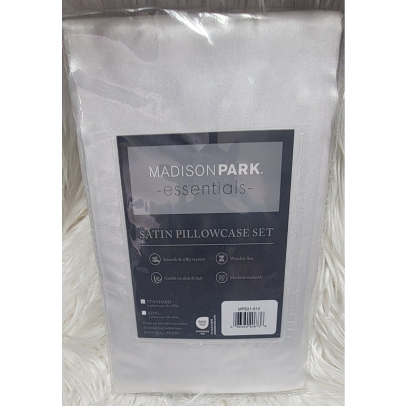 Madison Park Essentials Satin Pillowcase Pair, Standard