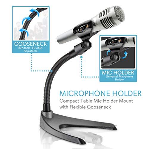 Universal Desktop Microphone Stand Adjustable Tabletop Mic Holder for Table Desk