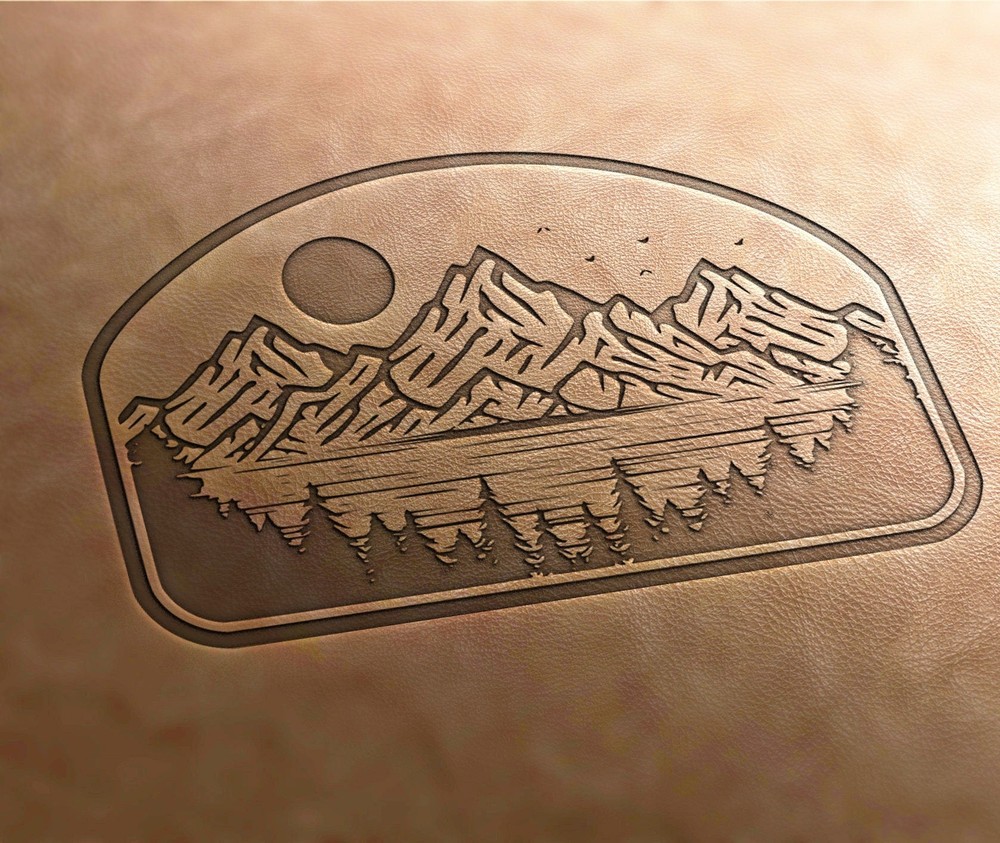 Leather Stamp: Mountains stamp - Delrin Material