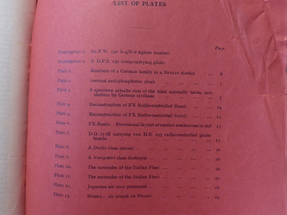 WW2 Secret RAF Air Ministry Weekly Intelligence Summary Journal 9 Oct 1943