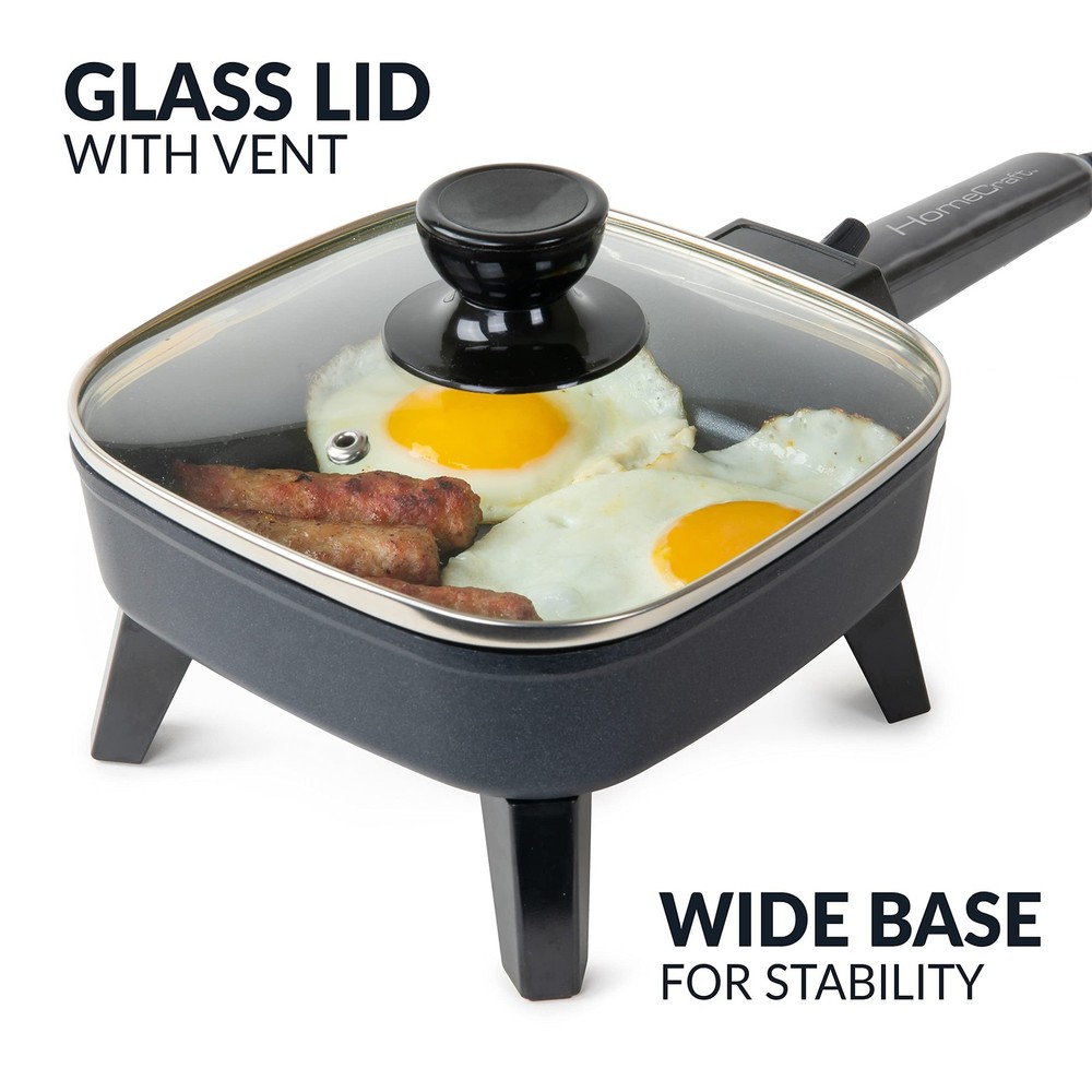 7-Inch Non-Stick Skillet, Adjustable Temperature Control, Cool-Touch Handle w...