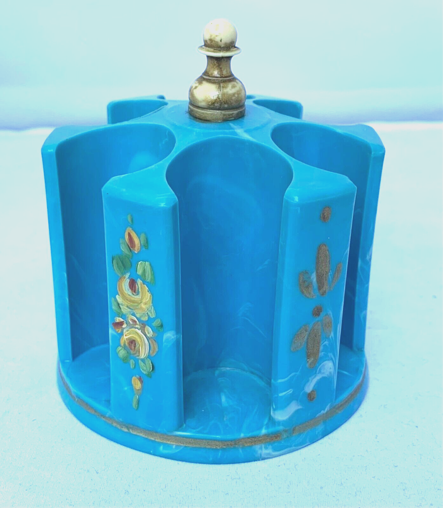 VINTAGE ROUND PLASTIC THREAD SPOOL BOBBIN HOLDER