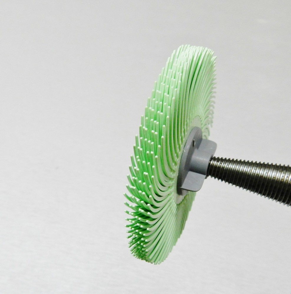 3M Radial Bristle Disc Brush Plastic Hub Spindle Adapter Foredom JoolTool Left