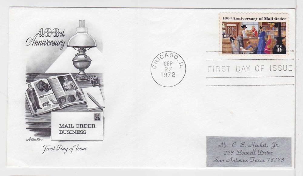 TurtlesTradingPost- Mail Order Centennial 1972 FDC #1468- Artmaster Cachet