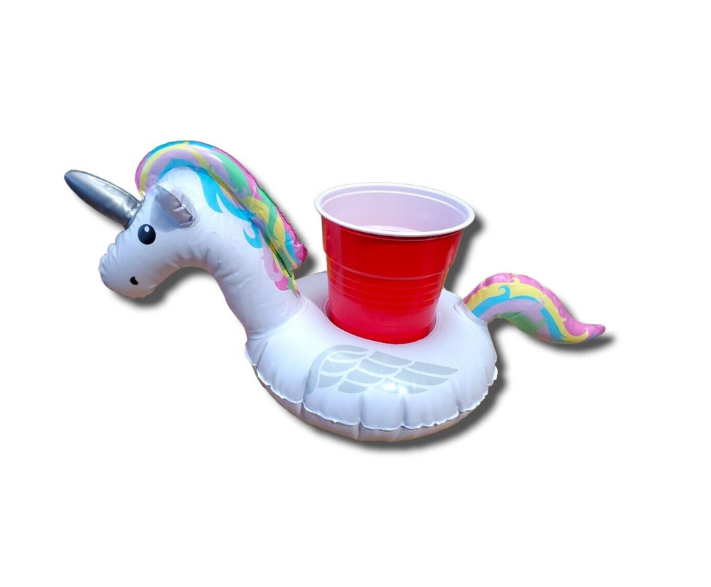 Inflatable Mini Magical Unicorn Beverage Float Boats 3pk