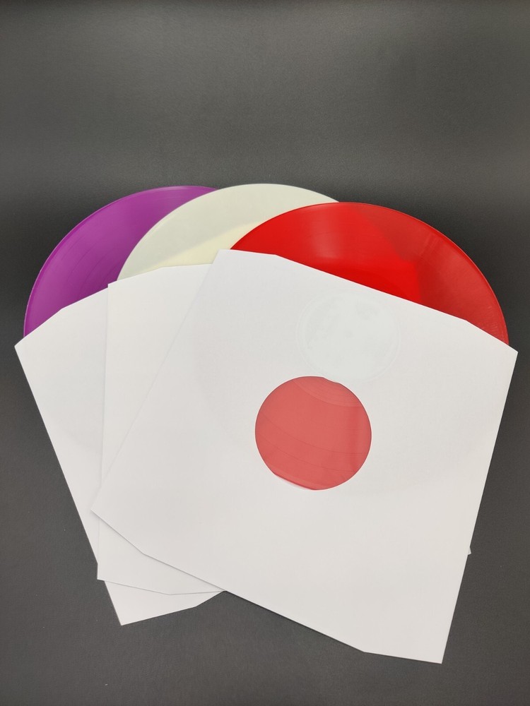 12" Polylined White Inner Paper Record Sleeves x 50