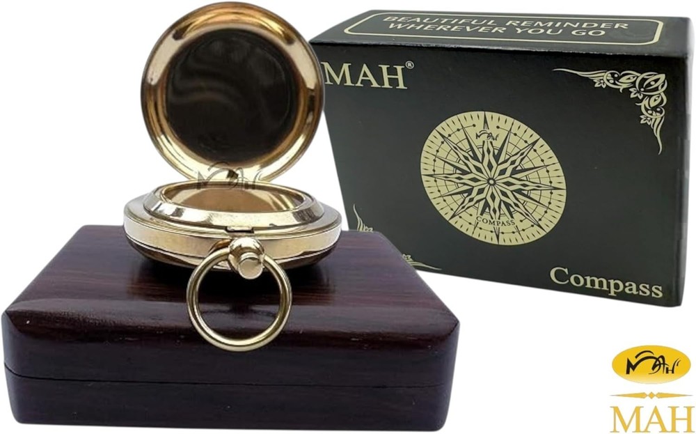 BRASS COMPASS ~ BRAND NEW Handmade Polished Brass Compass