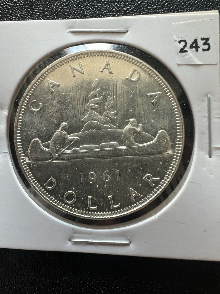 1961 Arrowhead Canada Silver Dollar Coin