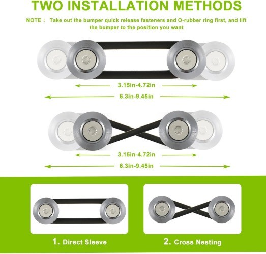 Bumper Quick Release kit Front Rear Bumper Fastener Compatible Color: Titanium