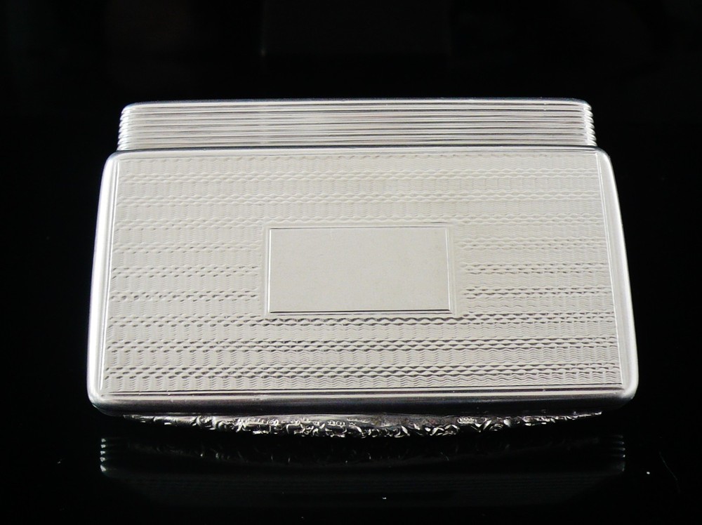 Immaculate Sterling Silver Snuff Box, Hallmarked Birmingham 1836