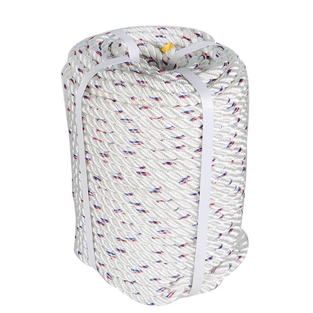 Double Braid Polyester Arborist Bull Rope 5/8"×150' 7200Lbs Pulling Rigging Line