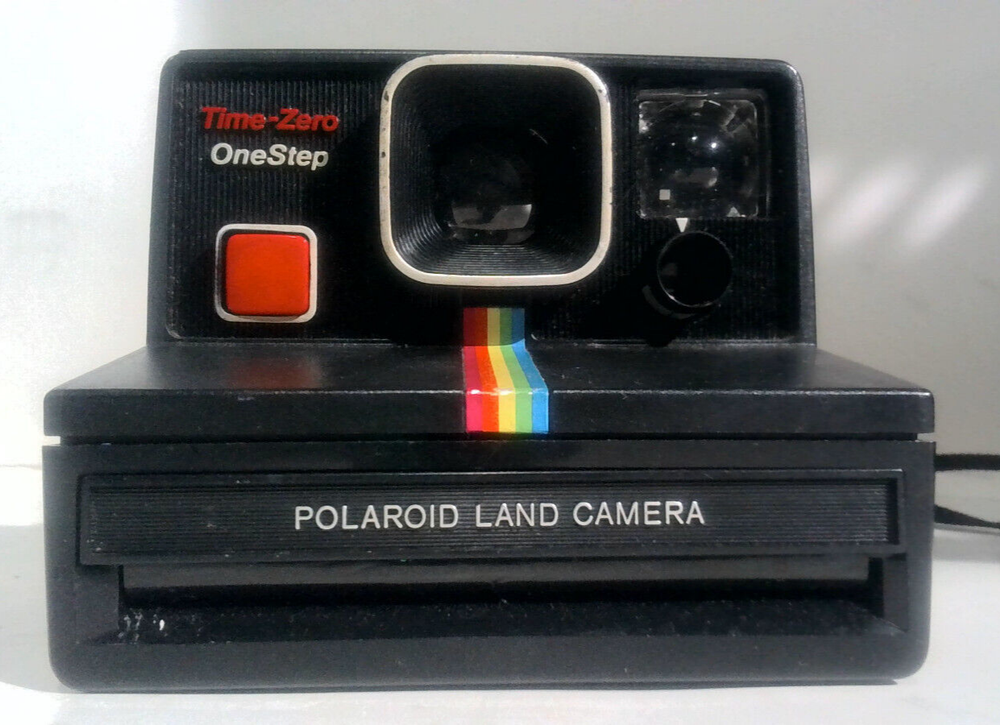VINTAGE Polaroid Land Camera Time-Zero One Step Sylvania SUPER 10 Flash Untested