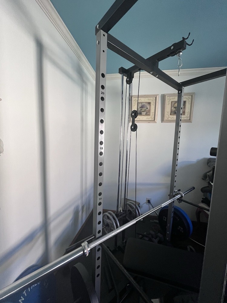 Power Cage Squat Rack Stands 1000-Pound Capacity Multi-Functional Power Cage