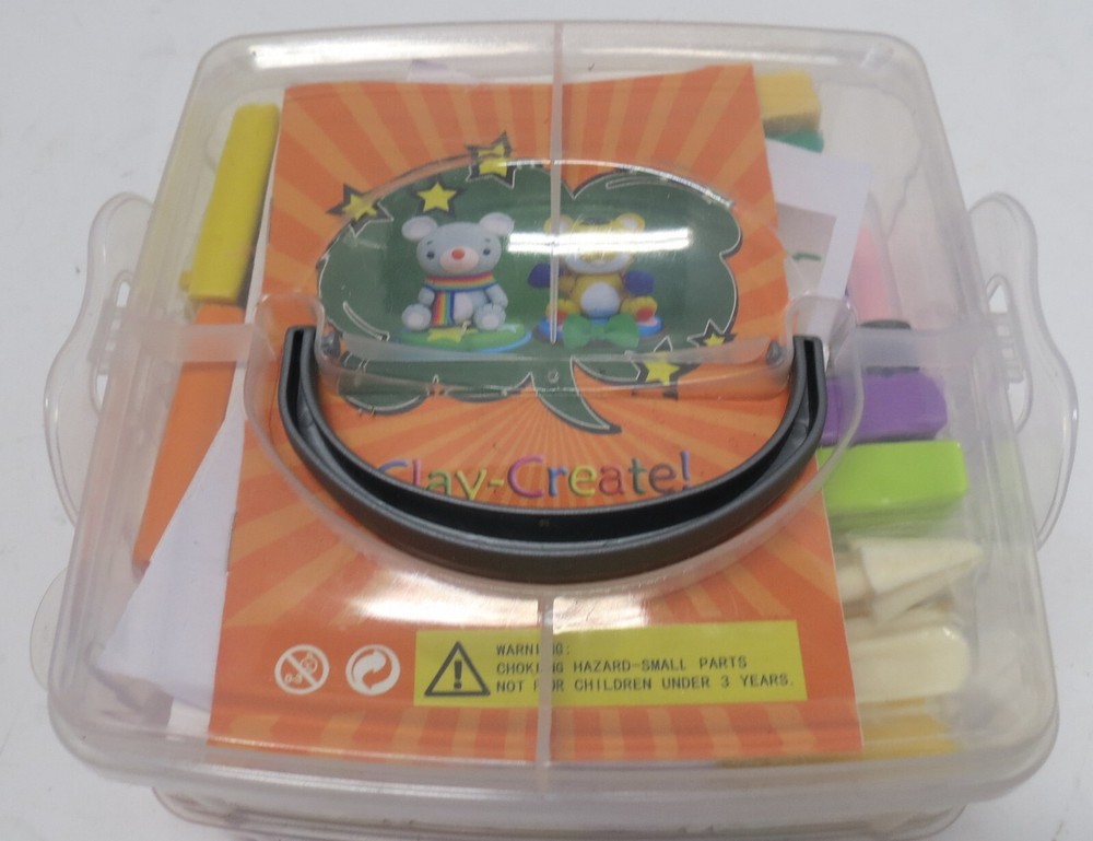 Clay Create Polymer Clay Modeling Kit: A convenient layered plastic box
