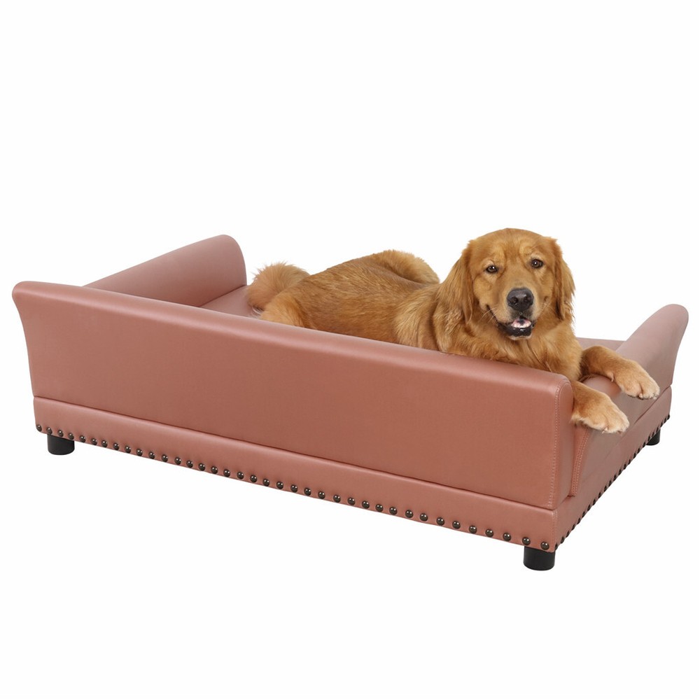 Jumbo Pet Upholstered Sofa Bed Elevated Dog Bed Couch Super Scratch Resistance
