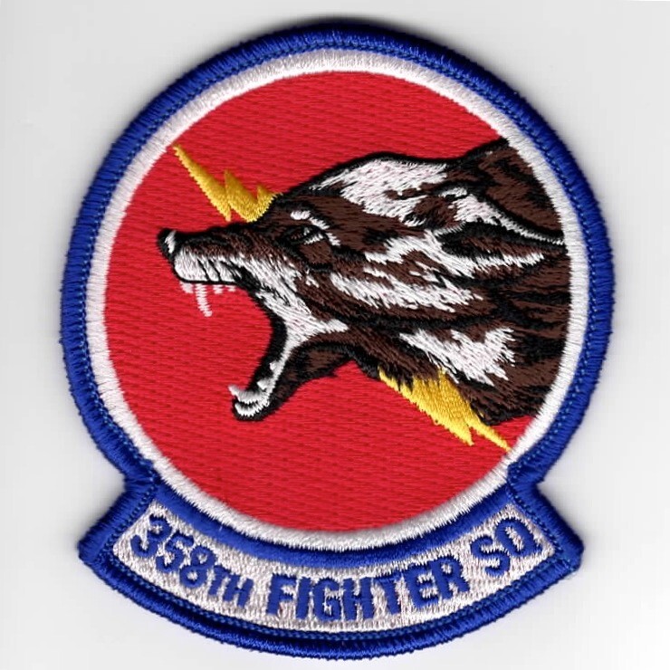 WOLFHEAD 358TH FIGHTER SQUADRON EMBROIDERED PATCH