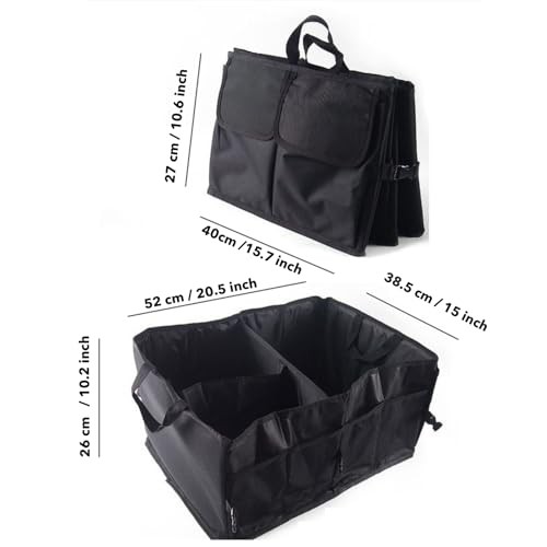 Trunk Organizer, Storage Box - 52L Large Capacity Collapsible Multi
