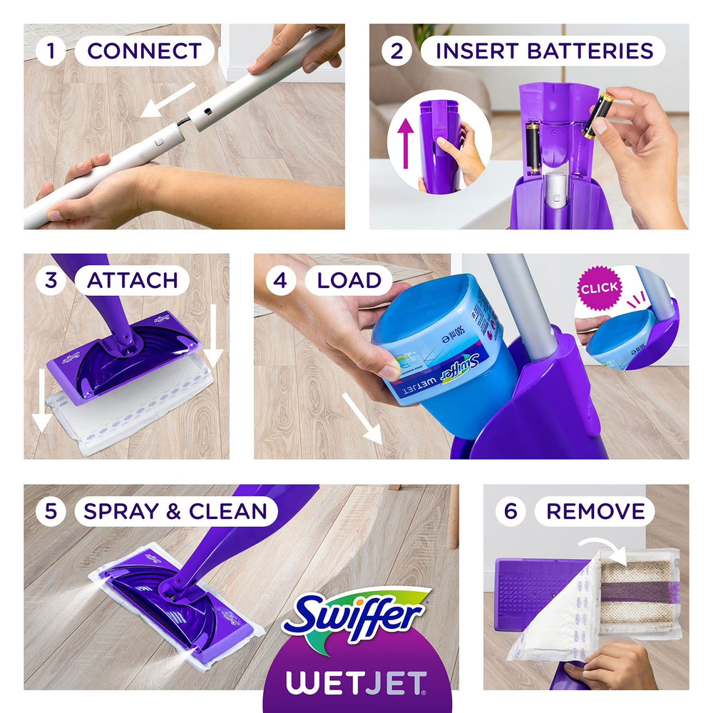 Swiffer WetJet Refill Pack, Lavender, 32 Pads + 2 Refills