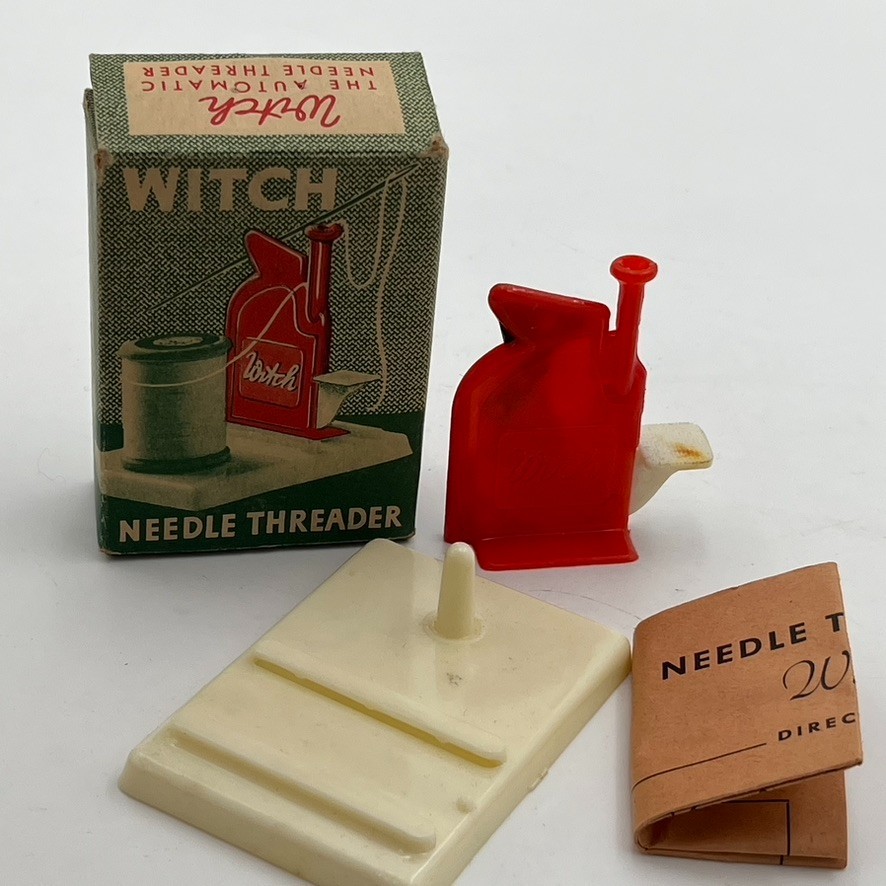 Vintage Witch Automatic Needle Threader w/ instructions & Box Germany Crafter