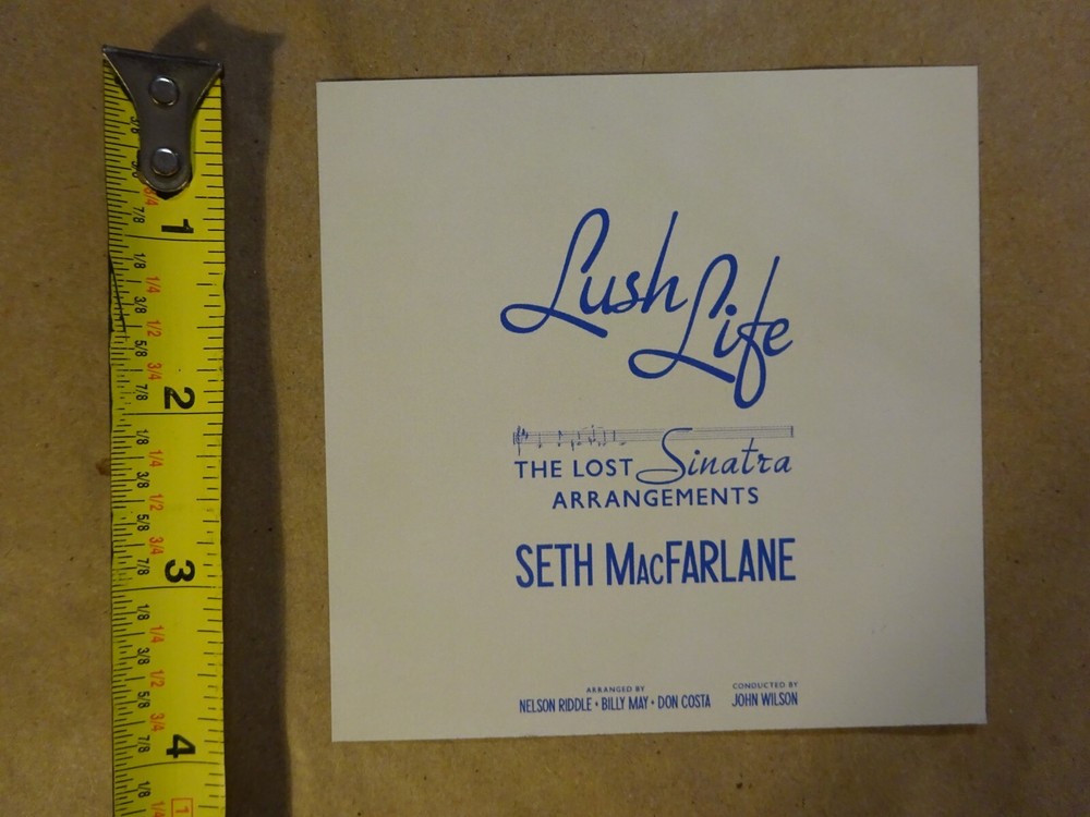 Autographed Seth MacFarlane Signed CD Insert Lush Life JSA COA