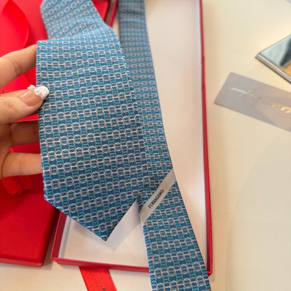 Ferragamo tie Authentic Hot Sale Width 8cm