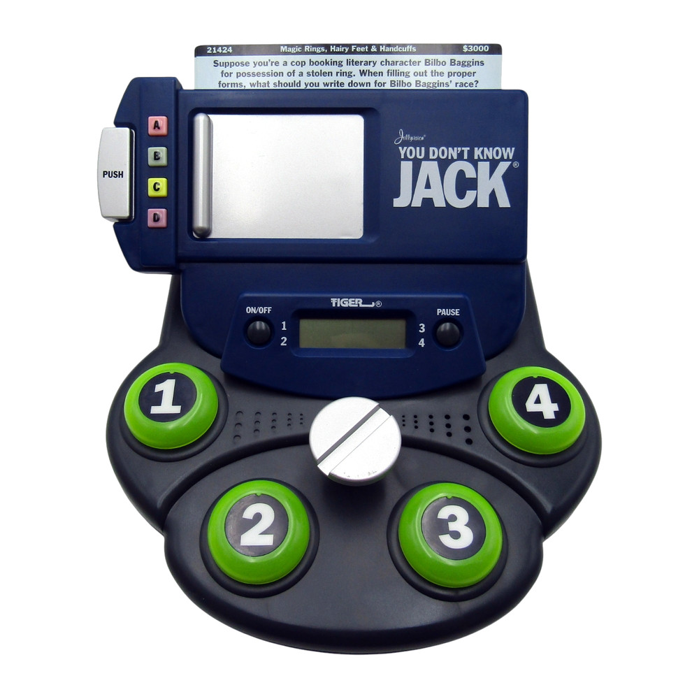 Tiger Electronics You Don't Know Jack Talking Tabletop Trivia Game + Expansion