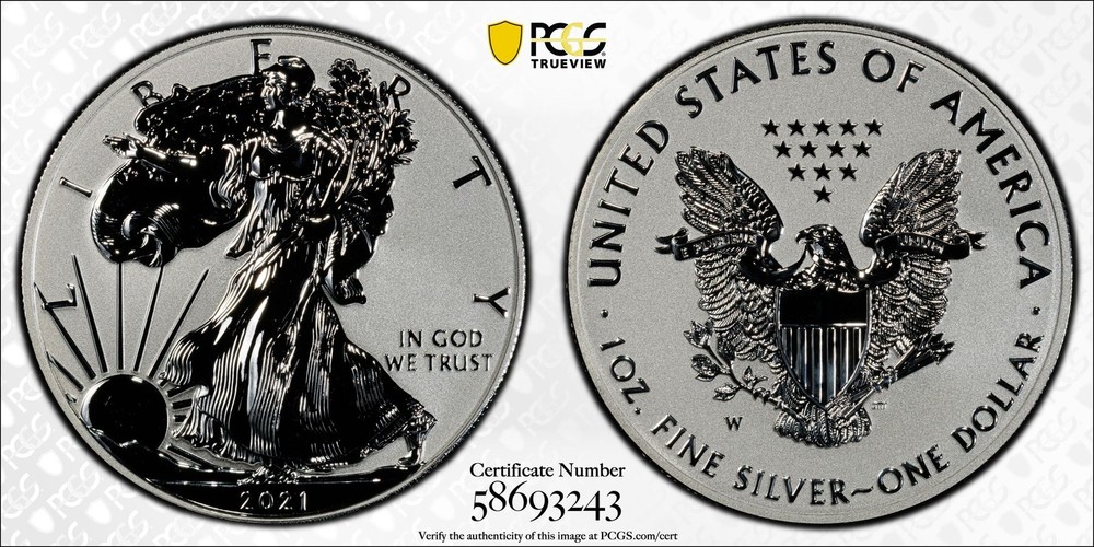2021 Bullion Silver Eagles PCGS PR-70 Silver Eagle Rev PR - Type 1